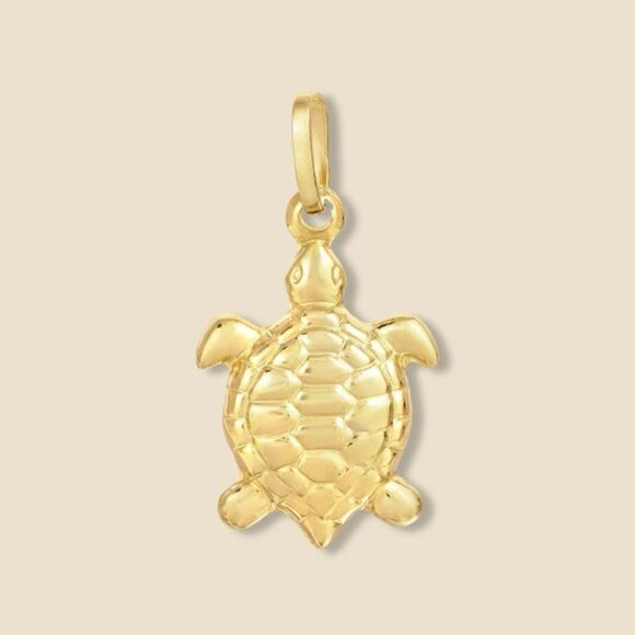 Turtle 14k solid gold pendant perfect gift - Picture 1 of 3